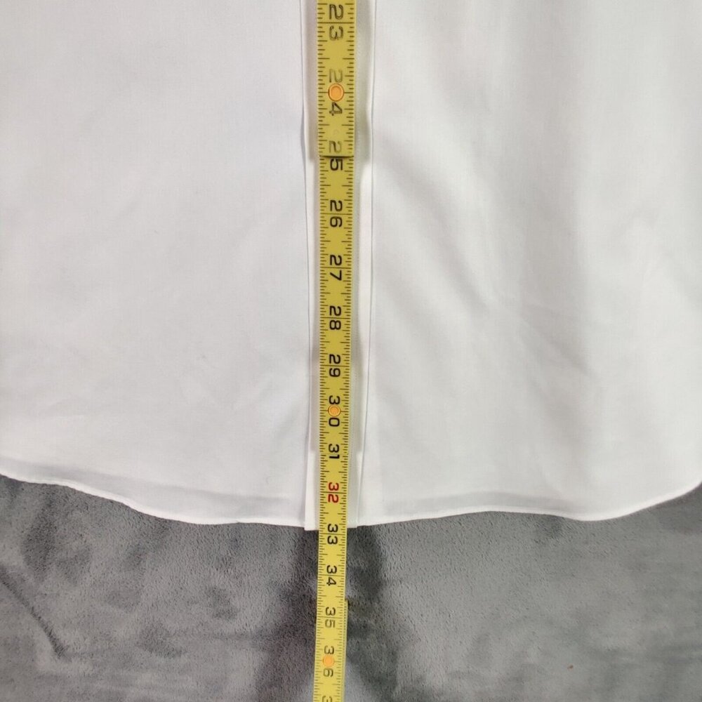 Brooks Brothers Dress Shirt Adult 17.5 4/5 XL 2XL White Button Up Regent Men - Picture 4 of 10